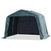 vidaXL mājlopu nojume, tum&scaron;i zaļa, PVC, 3,3x3,2 m, 550 g/m&sup2;, noņemama