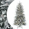 vidaXL Mākslīgā Saliekamā Ziemassvētku Egle 120 cm 150 LED Silti balts