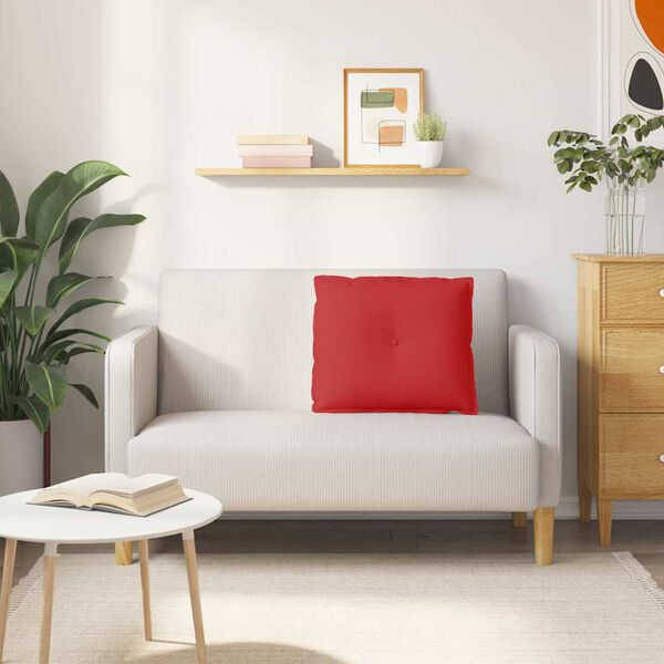 vidaXL Atpakaļ spilvens Sarkana 60 x 19 x 50 cm audums