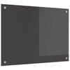 vidaXL Virtuves aizsargpaneļi Tum&scaron;i pelēks 70 x 50 cm rūdīts stikls