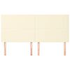 vidaXL galvgalis, krēmkrāsas, 200x5x118/128 cm, mākslīgā āda
