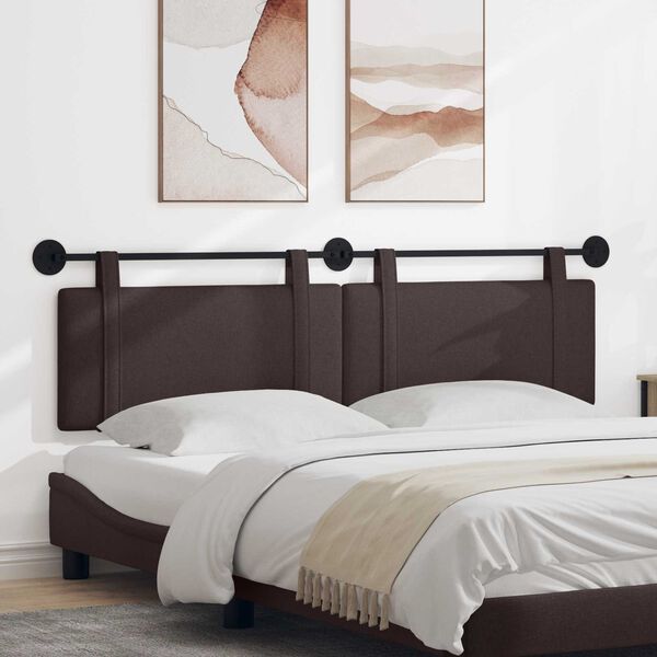 vidaXL Karājo&scaron;s galvgalis Tum&scaron;i brūna 190 x 55 x 5 cm audums