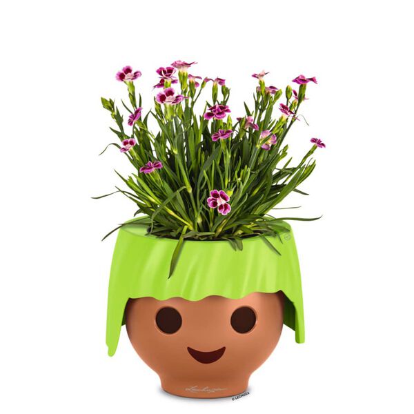 LECHUZA puķu kaste OJO ALL-IN-ONE, ābolu zaļa