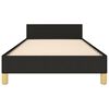 vidaXL gultas rāmis ar galvgali, melns, 90x200 cm, audums