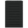 vidaXL veļas kaste, melna, 88,5x44x66 cm, priedes masīvkoks