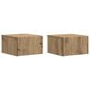 vidaXL Sienas montējamais sānu galds 2 pcs Artisan Ozols