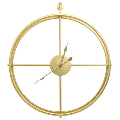 vidaXL sienas pulkstenis, 52 cm, zelta krāsas dzelzs