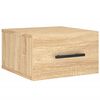 vidaXL sienas naktsskapītis, ozolkoka krāsa, 35x35x20 cm
