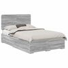 vidaXL Gultas rāmis Pelēks Sonoma 135 x 190 cm Inženierijas koks