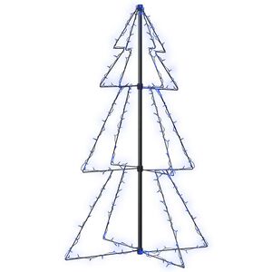 vidaXL Ziemassvētku egle, 160 LED, telpām un āra teritorijai, 78x120cm