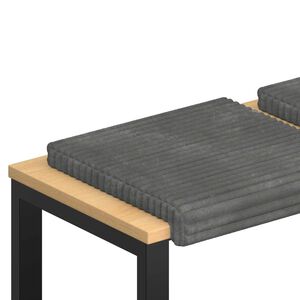 vidaXL Solspilvens 4 gab. Mīksts kordūrs Gai&scaron;i pelēka Dziļums 35 cm