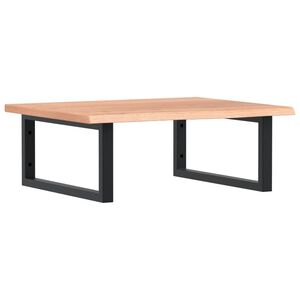 vidaXL izlietnes plaukts, stiprināms pie sienas, tērauds, ozola koks