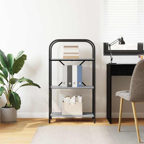 vidaXL Grāmatu plaukts Pelēks Sonoma 60 x 30 x 109 cm