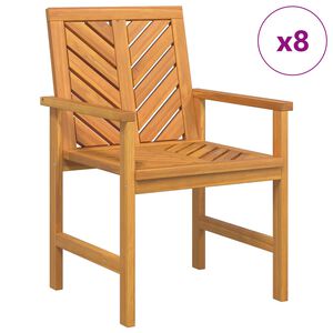 vidaXL Ēdamistabas krēsls 8 pcs Dabiska 62.5 x 59 x 89 cm