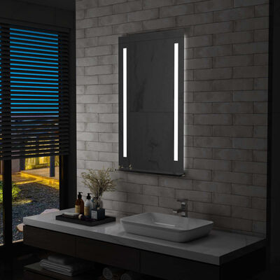 vidaXL vannasistabas spogulis ar LED un plauktu, 60x100 cm