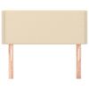 vidaXL gultas galvgalis, 100x5x78/88 cm, krēmkrāsas audums