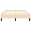 vidaXL gultas rāmis bez matrača krēmkrāsas 120x190 cm audums