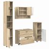 vidaXL Vannas istabas mēbeļu komplekts ar atvilktni 4 pcs Sonoma ozols
