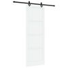 vidaXL Slīdo&scaron;ās durvis Balta un melna 83 x 232 cm Priedes masīvkoks
