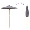 vidaXL Dārza parasols Tumši pelēka 180 x 180 x 230 cm Bambuss