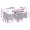 vidaXL 7-daļīgs dārza dīvāna komplekts, matrači, bēša PE rotangpalma
