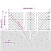 vidaXL Žoga āķis Pelēka 25 x 0,8 m (40 x 40 mm sieta) Tērauds un PVC