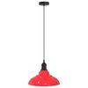 vidaXL piekaramā lampa, regulējams augstums E27 spīdīgs sarkans &Oslash; 31cm