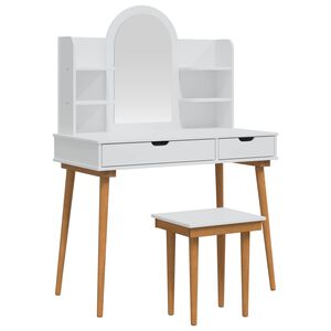 vidaXL Tualetes galda komplekts FAUSKE 5 pcs Balts 100 x 50 x 143 cm