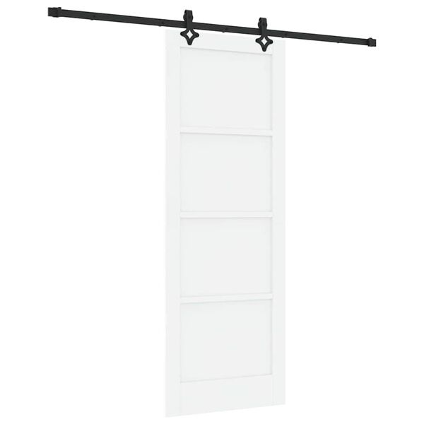 vidaXL Slīdo&scaron;ās durvis ORKDAL Balts 78 x 211 cm Ciets priedes koks