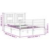 vidaXL gultas rāmis ar galvgali, 120x200 cm, masīvkoks