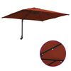 vidaXL Dārza parasols Sarkanbrūns 248,5 x 247,5 x 160 cm