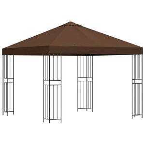 vidaXL Nojume 3 x 3 m Brūna Poliesters un tērauds 190 gsm