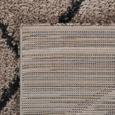 vidaXL paklājs, 160x230 cm, Shaggy, bēšs, antracītpelēks
