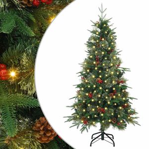 vidaXL Mākslīgā Saliekamā Ziemassvētku Egle Zaļa 120 cm PE un PVC