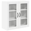 vidaXL Sienas stikla skapis LUCCA Balts 80 x 31 x 80 cm