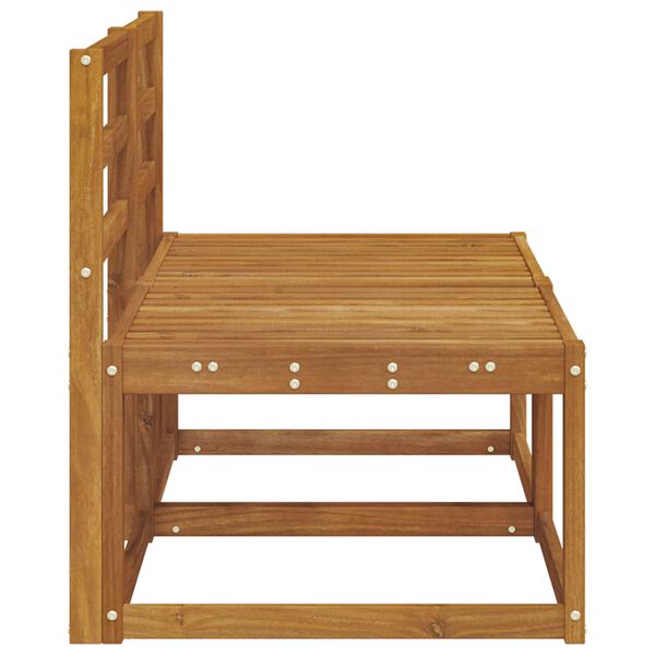 vidaXL 2 Gabals Āra vidējā dīvāns Cietā akācijas koks Dabiska