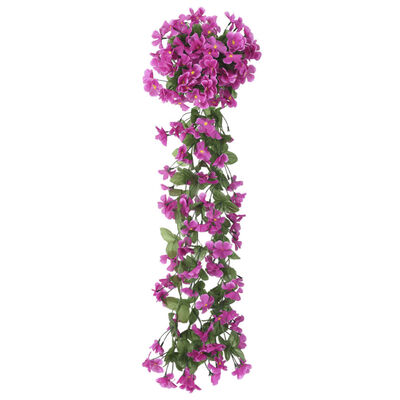 vidaXL mākslīgo ziedu vītnes, 3 gab., violetas, 85 cm