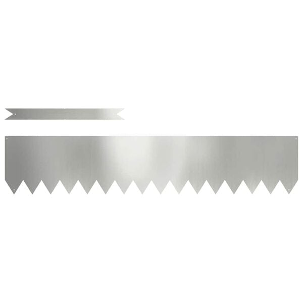 vidaXL Zāliena Apmale 10 pcs Sudraba 100 x 0.05 x 20 cm