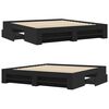 vidaXL gultas rāmis bez matrača, melns, 180x200 cm, inženierijas koks