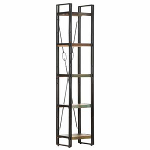vidaXL grāmatu plaukts, 5 līmeņi, 40x30x180 cm, pārstrādāts masīvkoks