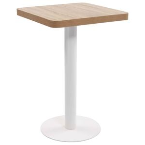 vidaXL bistro galds, gai&scaron;i brūns, 50x50 cm, MDF