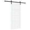 vidaXL Slīdo&scaron;ās durvis 86 x 198,5 cm Inženierijas koks Balta un melna