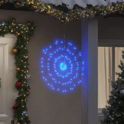 vidaXL Ziemassvētku dekorācija, 140 LED, zilas, 17 cm