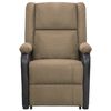 vidaXL masāžas krēsls, paceļams, pelēkbrūns audums