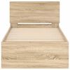 vidaXL gultas rāmis ar galvgali, ozolkoka krāsā, 75x190 cm