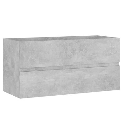 vidaXL izlietnes skapītis, betona pelēks, 90x38,5x45 cm, skaidu plātne