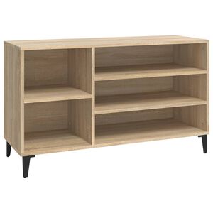vidaXL apavu plaukts, ozolkoka krāsa, 102x36x60 cm, inženierijas koks