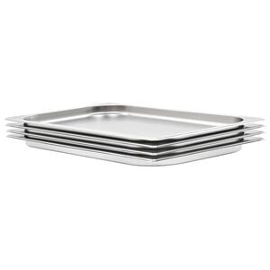vidaXL Gastronorm trauki, 4 gab., GN 1/1, 20 mm, nerūsējo&scaron;s tērauds