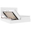 vidaXL Gulta ar uzglabā&scaron;anas vietu un LED Tīra balta 200 x 200 cm