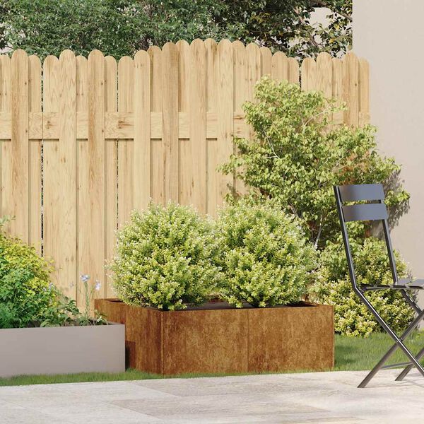 vidaXL puķu kaste, rūsas, 80x80x30 cm, izturīgs tērauds